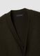 Green wool-blend cardigan with deep V-neck_1