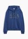 Navy blue cotton-blend hoodie with zip and GAP logo_3