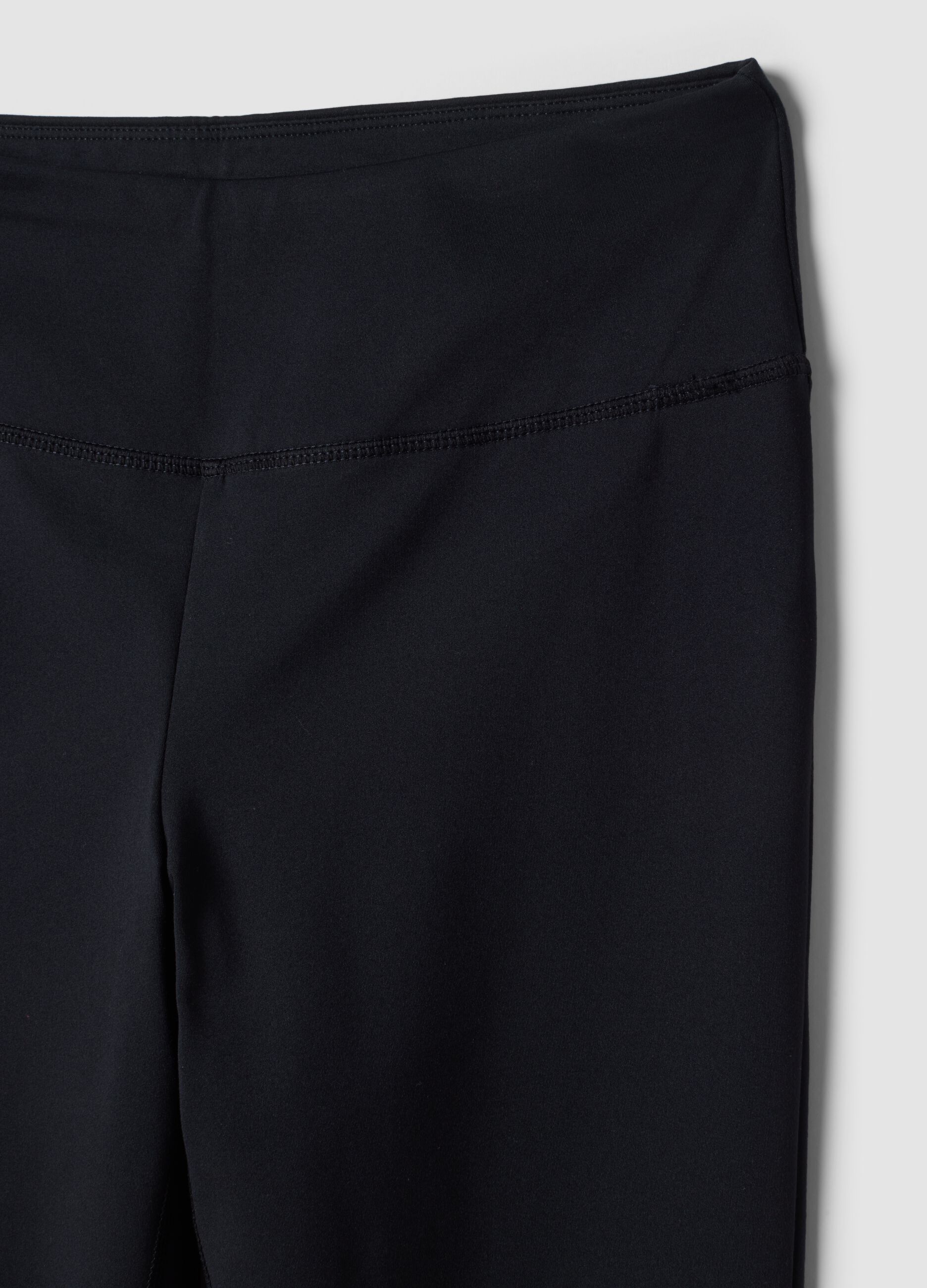 Black flared leggings in breathable stretch fabric ALTAVIA STUDIO