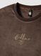 Brown chenille stretch pyjama top with crew neck_1