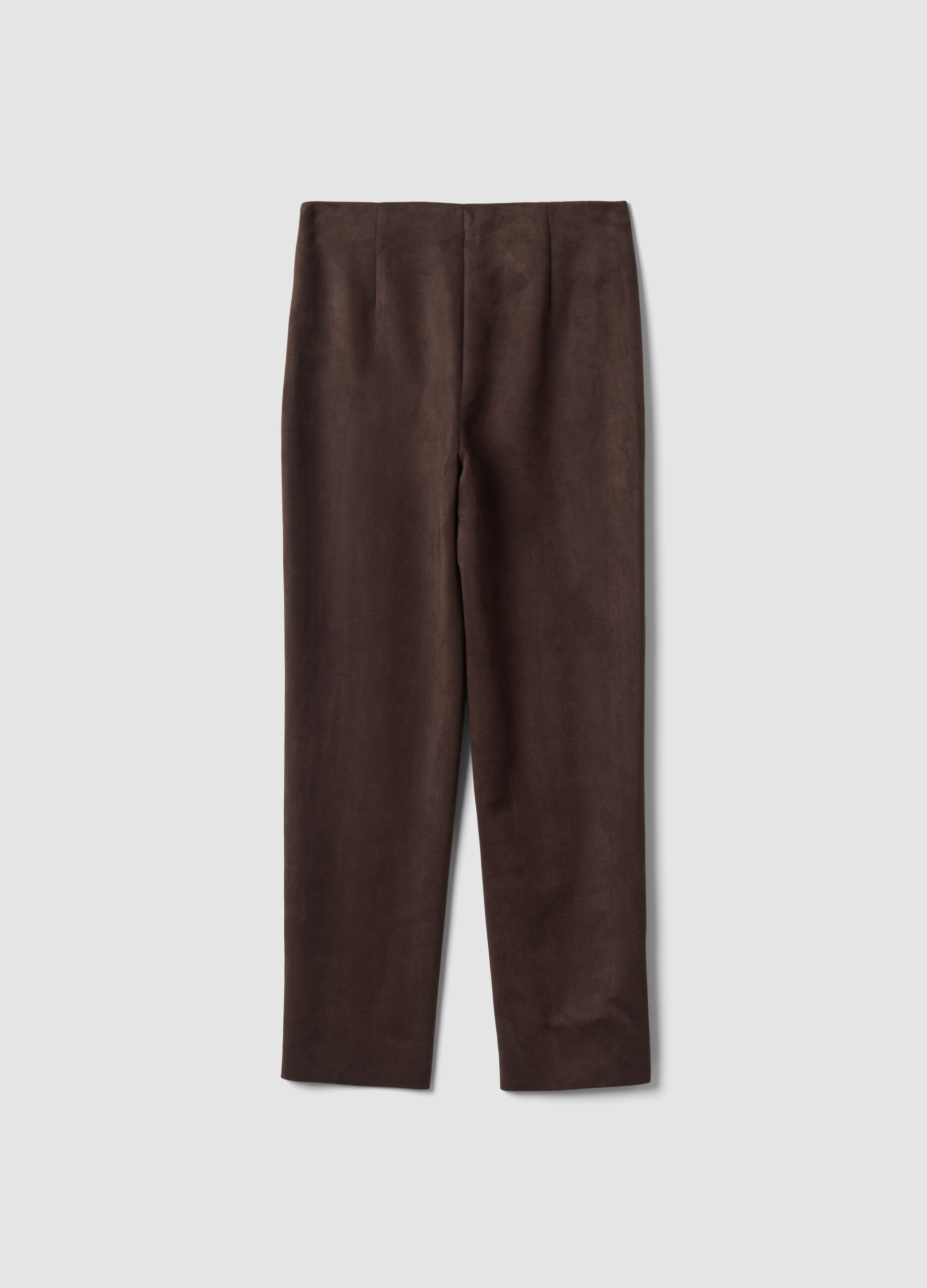 Leggings marroni in tessuto elasticizzato slim fit