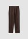 Leggings marroni in tessuto elasticizzato slim fit_6