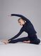 Blue fitted full-zip in stretch fabric ALTAVIA STUDIO_1