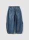Pure cotton denim balloon-fit jeans for girls_4