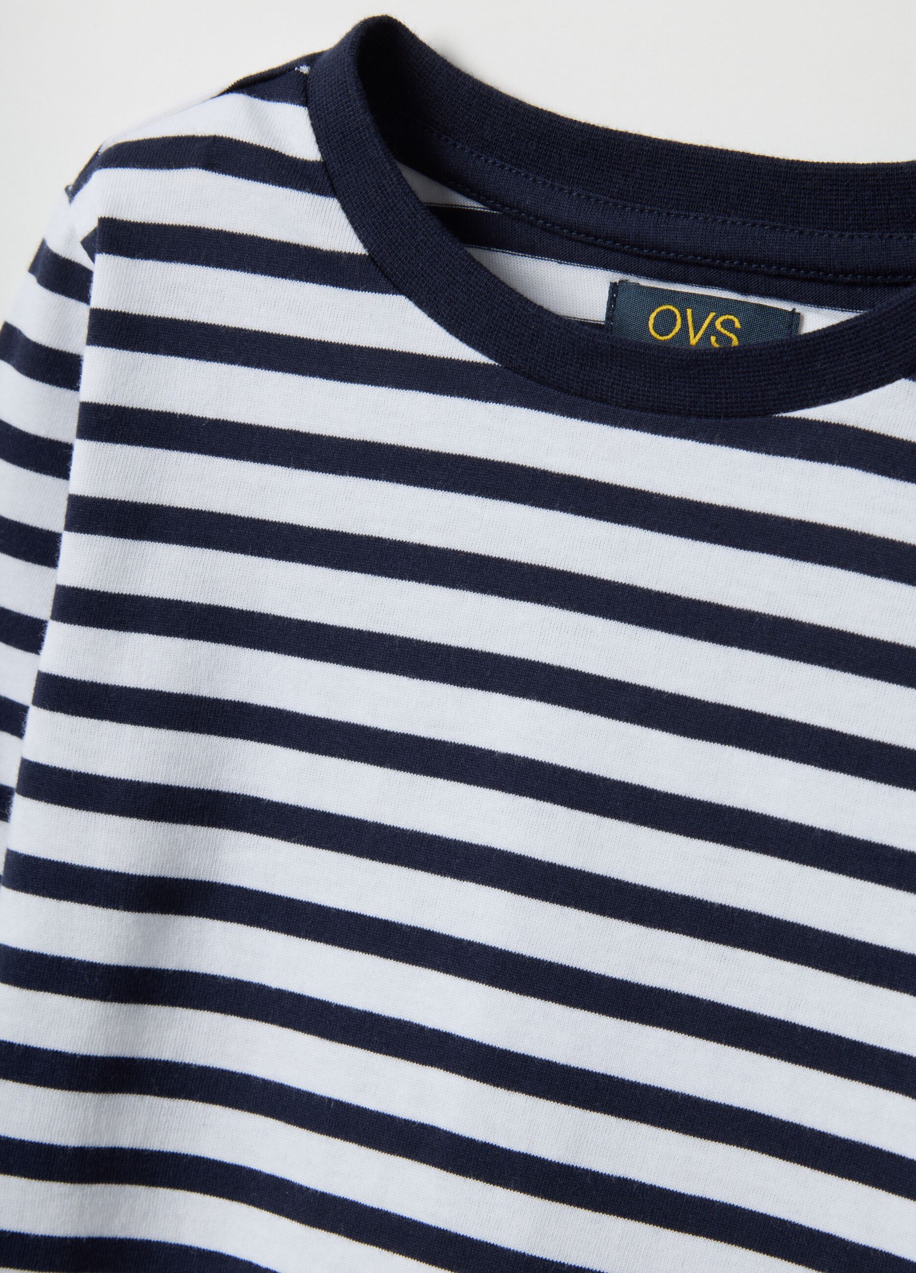 Multicolour Striped Cotton Long Sleeve T-Shirt - Regular Fit