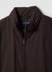 Brown stretch-fabric gilet with zip_6