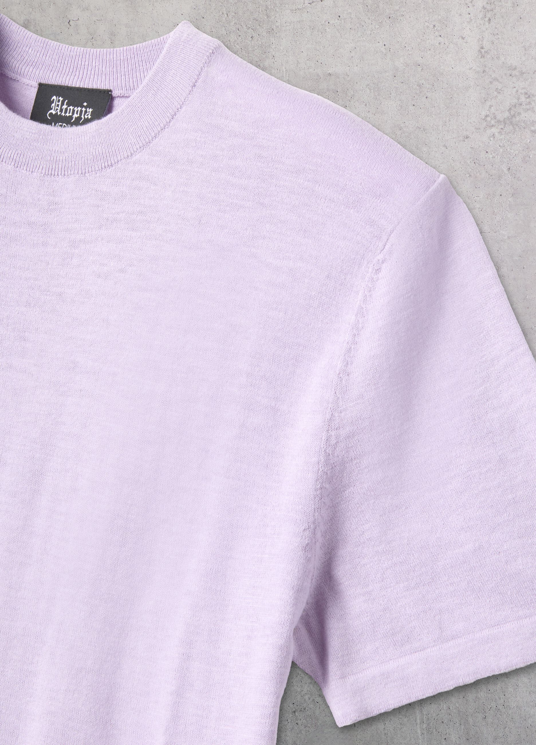 Pastel Lilac Knit T-Shirt