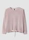 Purple stretch jersey pyjama sweatshirt with star print_4