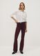 Burgundy flared leggings in stretch viscose Milano knit_0