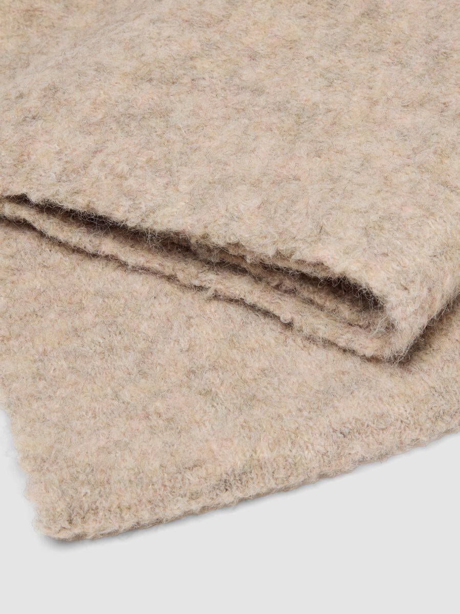 Beige stretch wool scarf_2