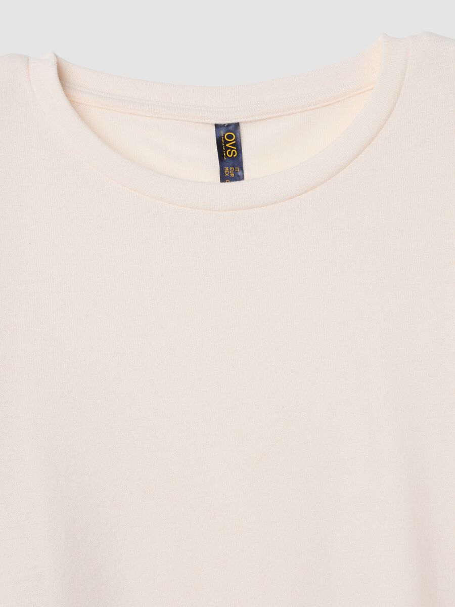 Pigiama bianco in misto viscosa elasticizzata con girocollo regular fit_1
