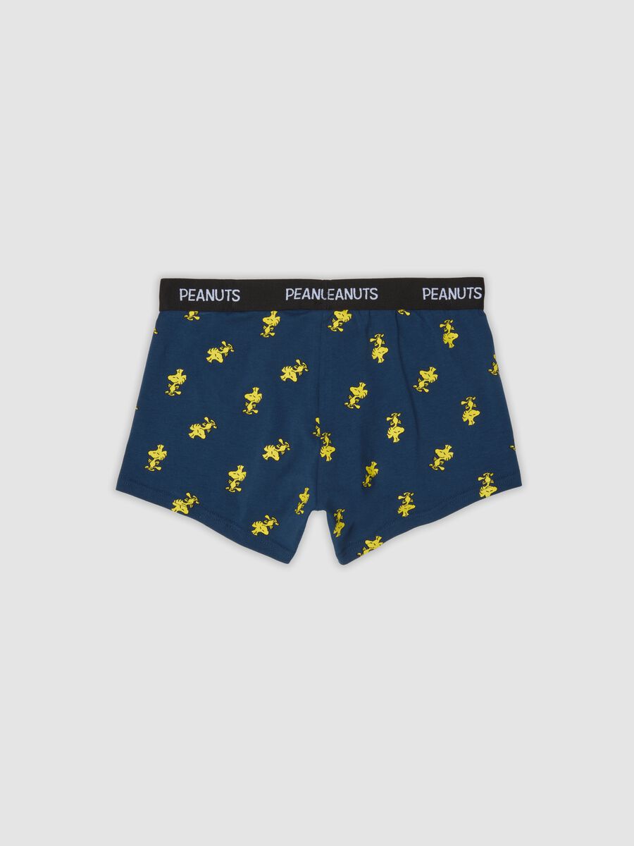 Blue stretch organic cotton Peanuts print boxer shorts_1