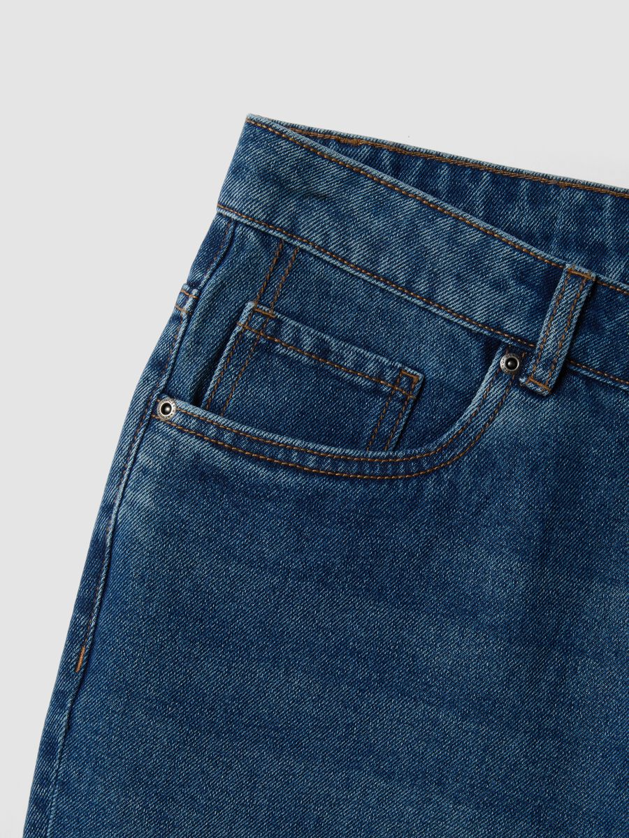 Blue denim slim-fit jeans in cotton and viscose blend_5