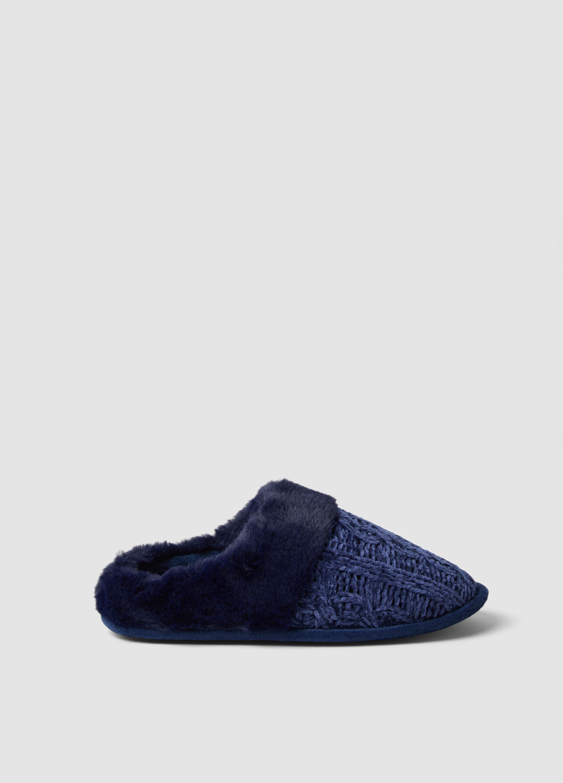 Pantofole blu da casa morbide