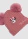 Cappello rosa con pompon e ricamo Minnie_2