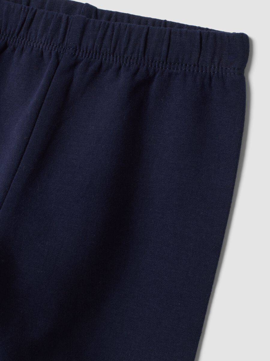 Blue stretch organic cotton leggings_2