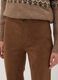 Pantaloni marroni flare in tessuto elasticizzato_2