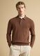 Brown long-sleeve regular-fit cotton and cashmere-blend polo shirt_2