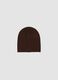 Brown jersey-knit stretch beanie_0