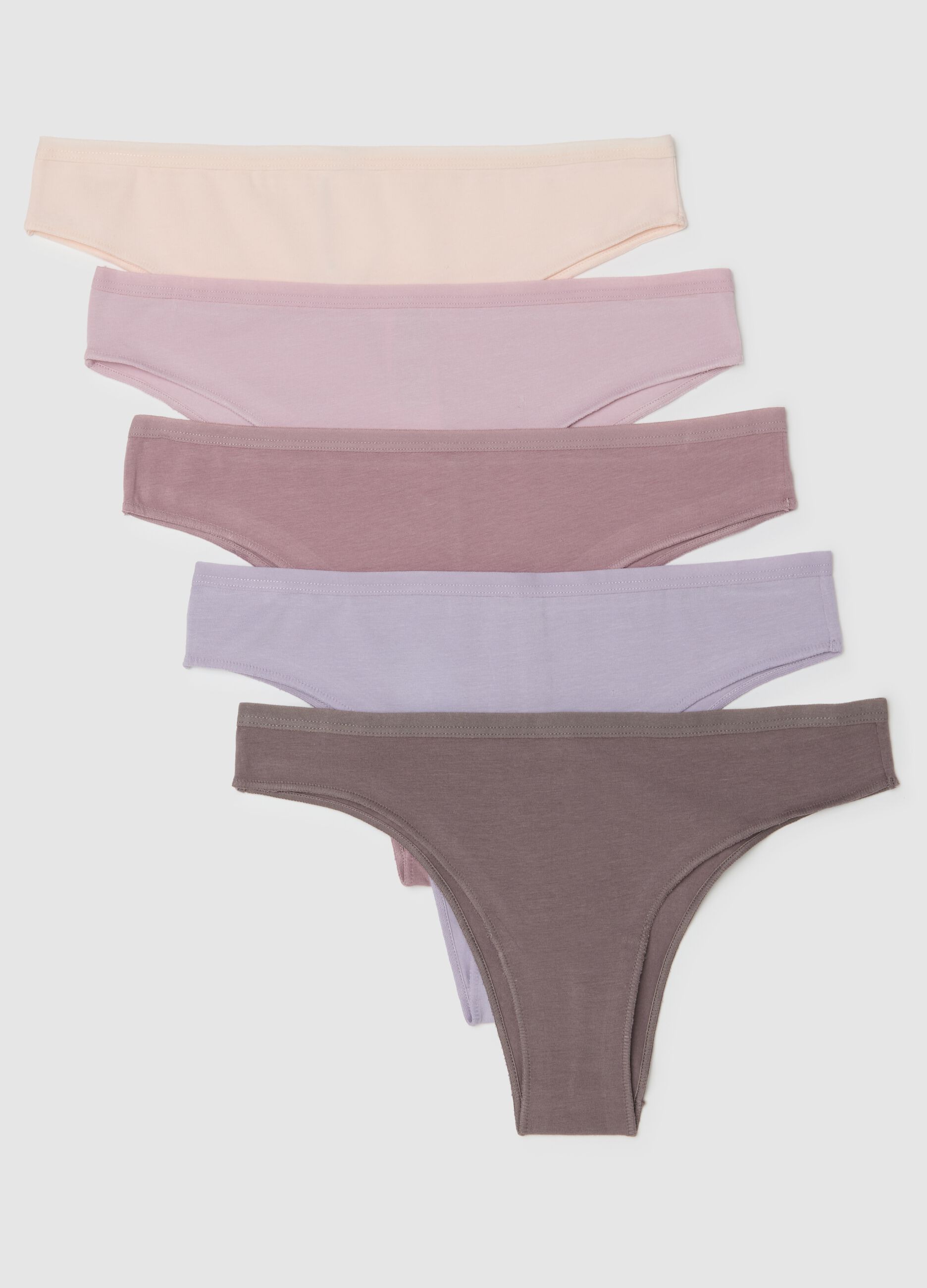 Multipack Brazilian briefs in stretchy multicolour cotton regular fit