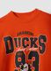 Red cotton-blend sweatshirt with Anaheim Ducks print_5