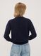 Blue crew-neck jumper in stretch wool_3