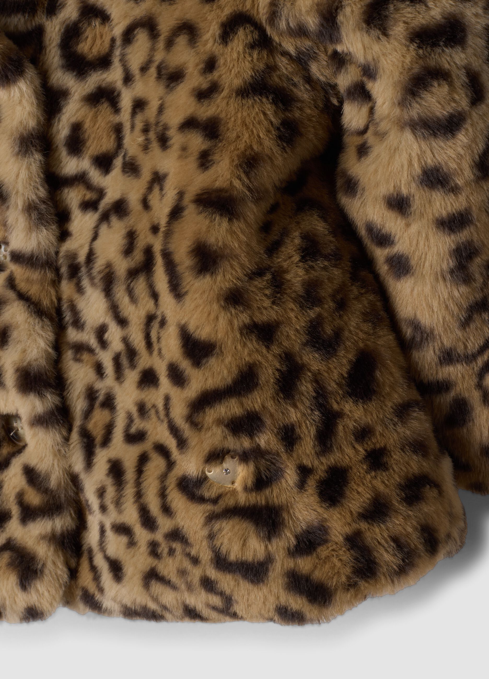 Giacca marrone animalier
