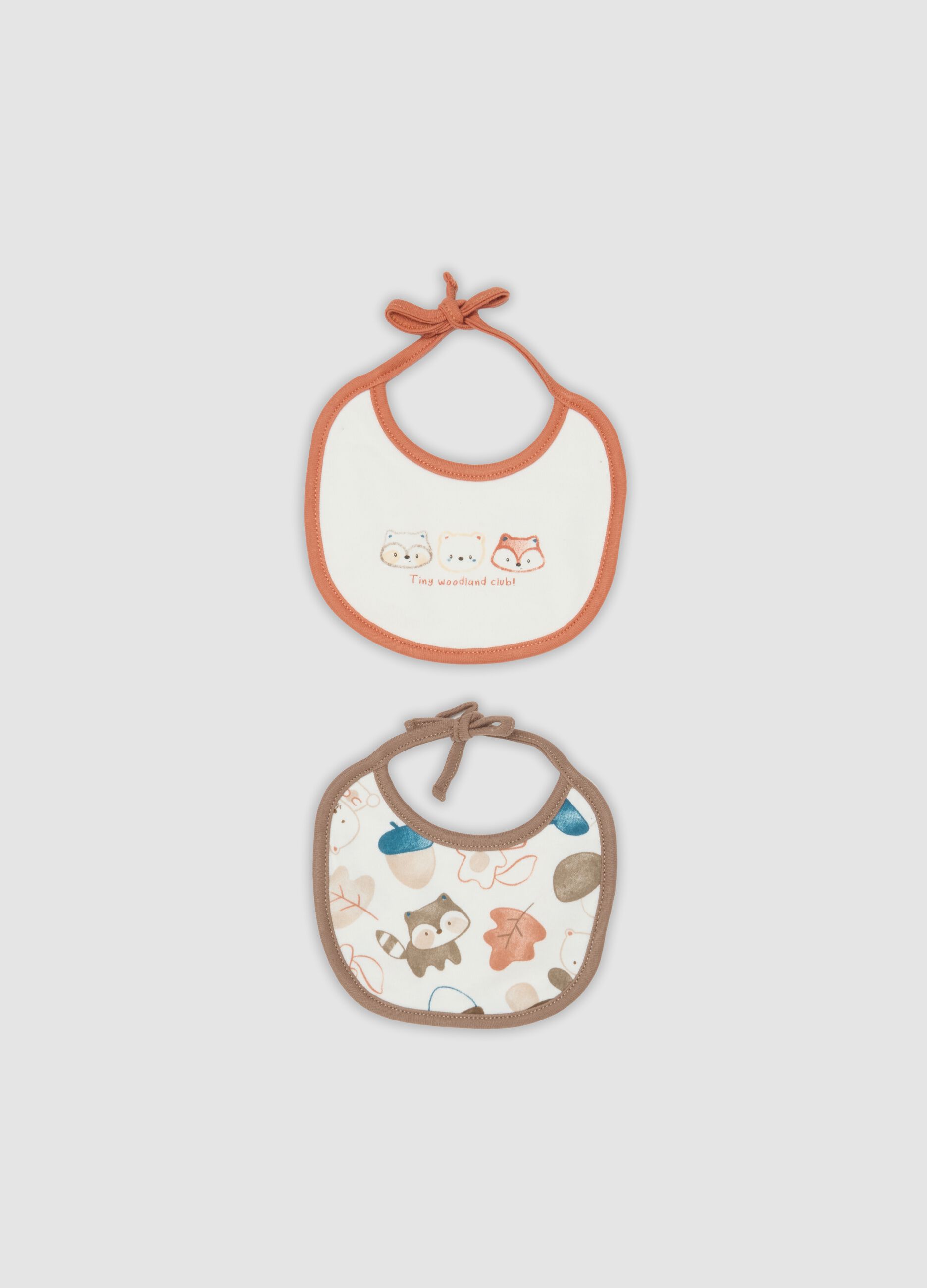 Bipack bavaglini bianchi in puro cotone organico