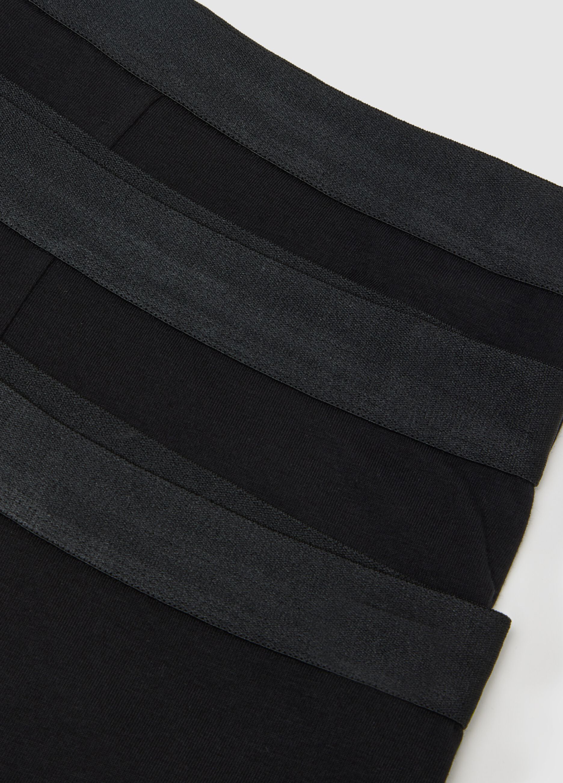 Three-pack of regular fit black stretch cotton boxers