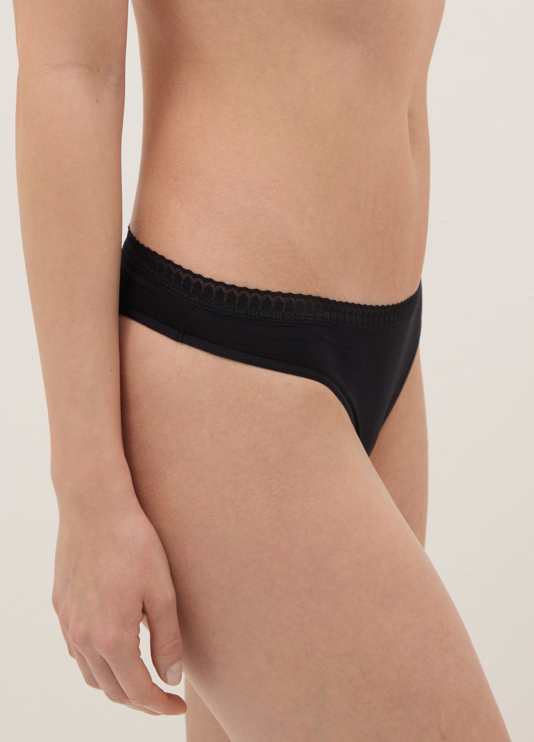 Multi-colour regular fit Brazilian brief twin pack in stretch cotton