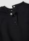 Black pure cotton crew-neck sweatshirt with rhinestones for baby girl_3