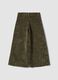 Green wide-leg stretch cotton trousers_1