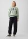 Sage green GAP logo cotton-blend crewneck sweatshirt_1