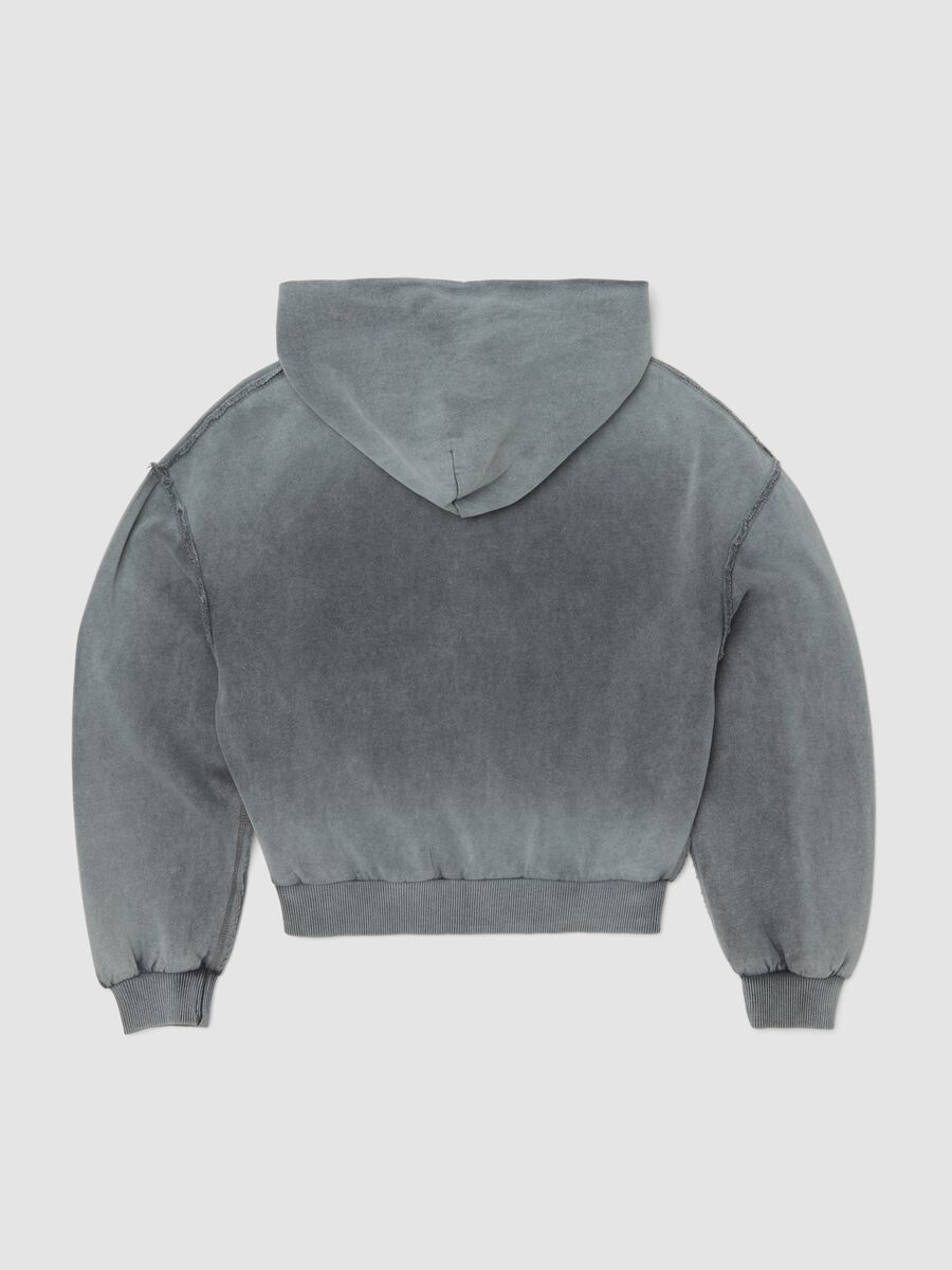 هودي Sunfaded بسحّاب كامل باللون الرمادي Vintage Grey_1