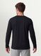 Black long-sleeve T-shirt in 100% organic cotton with crew neck_3