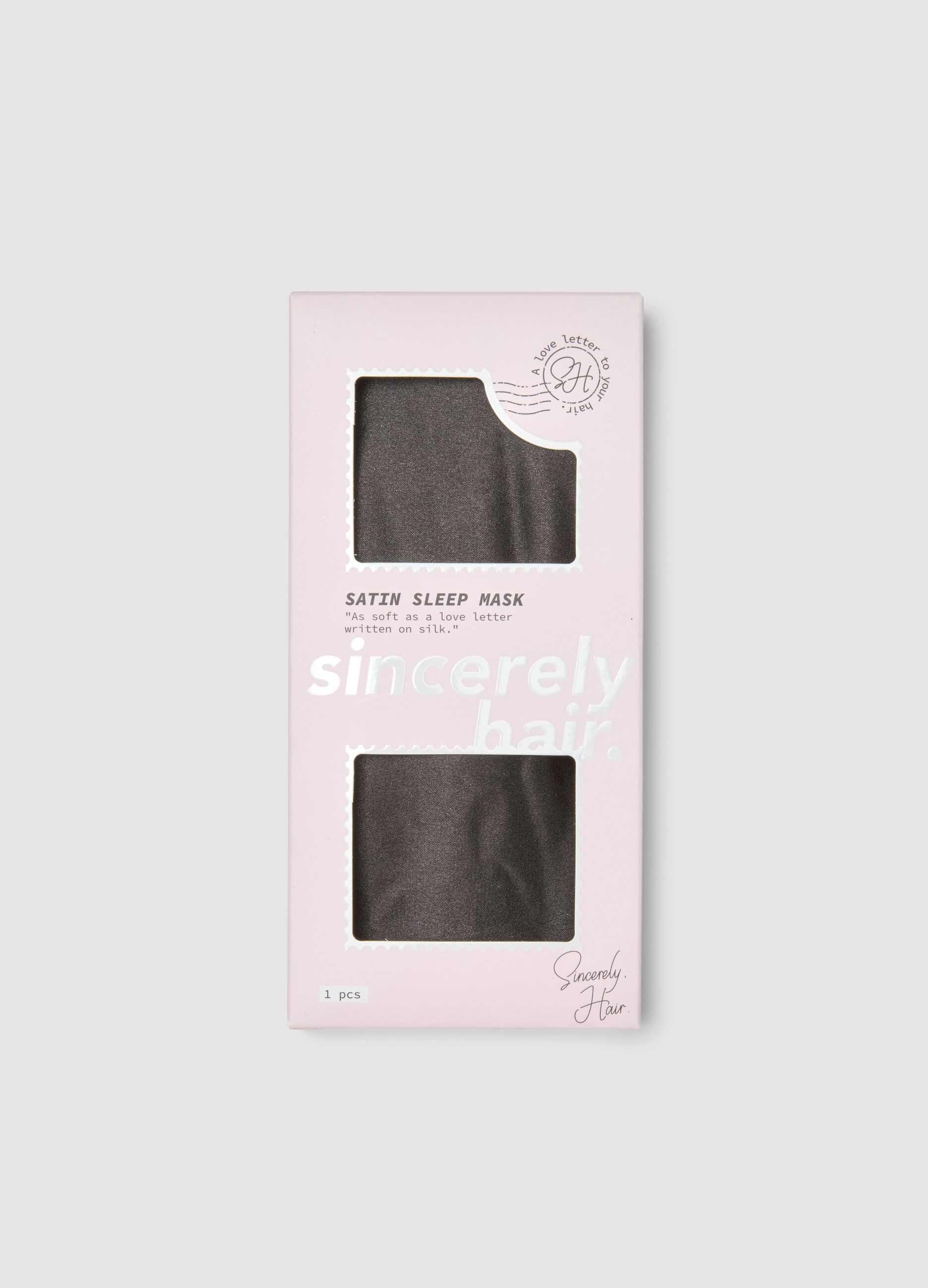 SINCERELY HAIR قناع نوم ساتان أسود