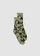 Green camouflage stretch-cotton sports socks_0
