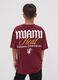 Red pure cotton Miami Heat print T-shirt for boys_1