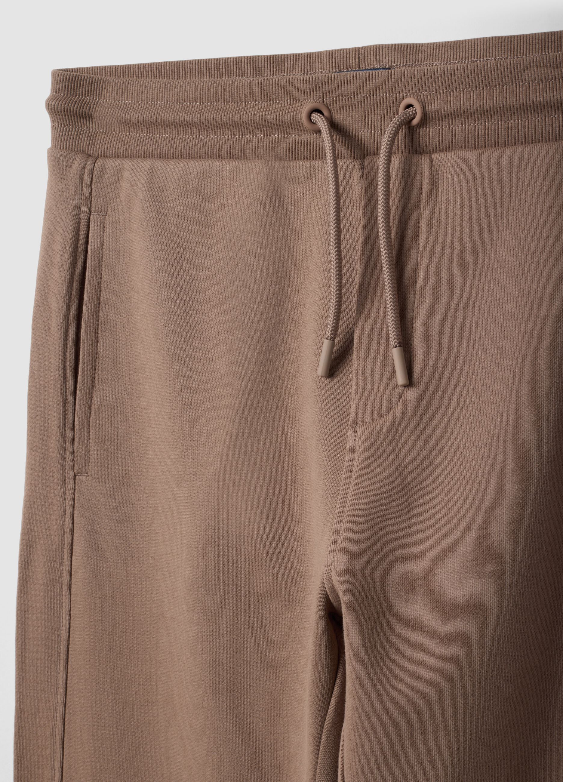 Beige organic cotton joggers