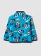 Ocean-blue crew-neck sweatshirt with Mickey print_1
