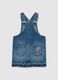 Girls' denim dungarees with embroidery_1
