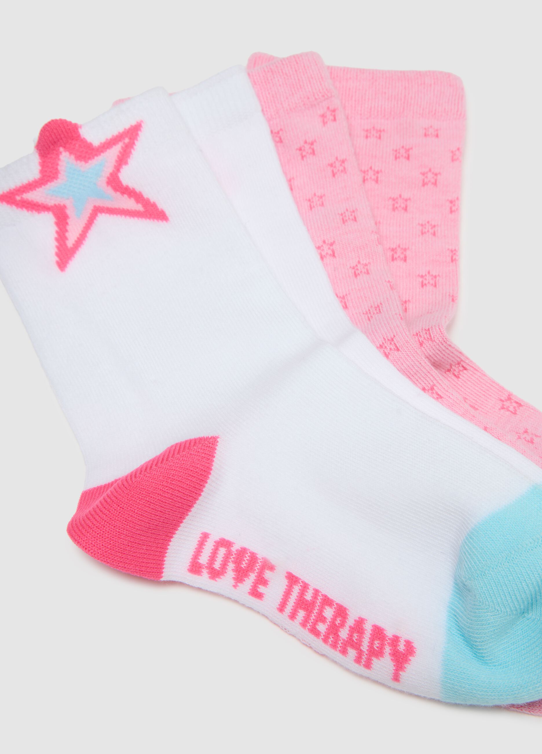 Girl's Regular Fit Multicolour Cotton Blend Socks Tripack