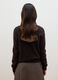 Maglia girocollo marrone in misto lana e cashmere over fit_3