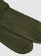 Men&rsquo;s green stretch-cotton long socks with polka dots_1