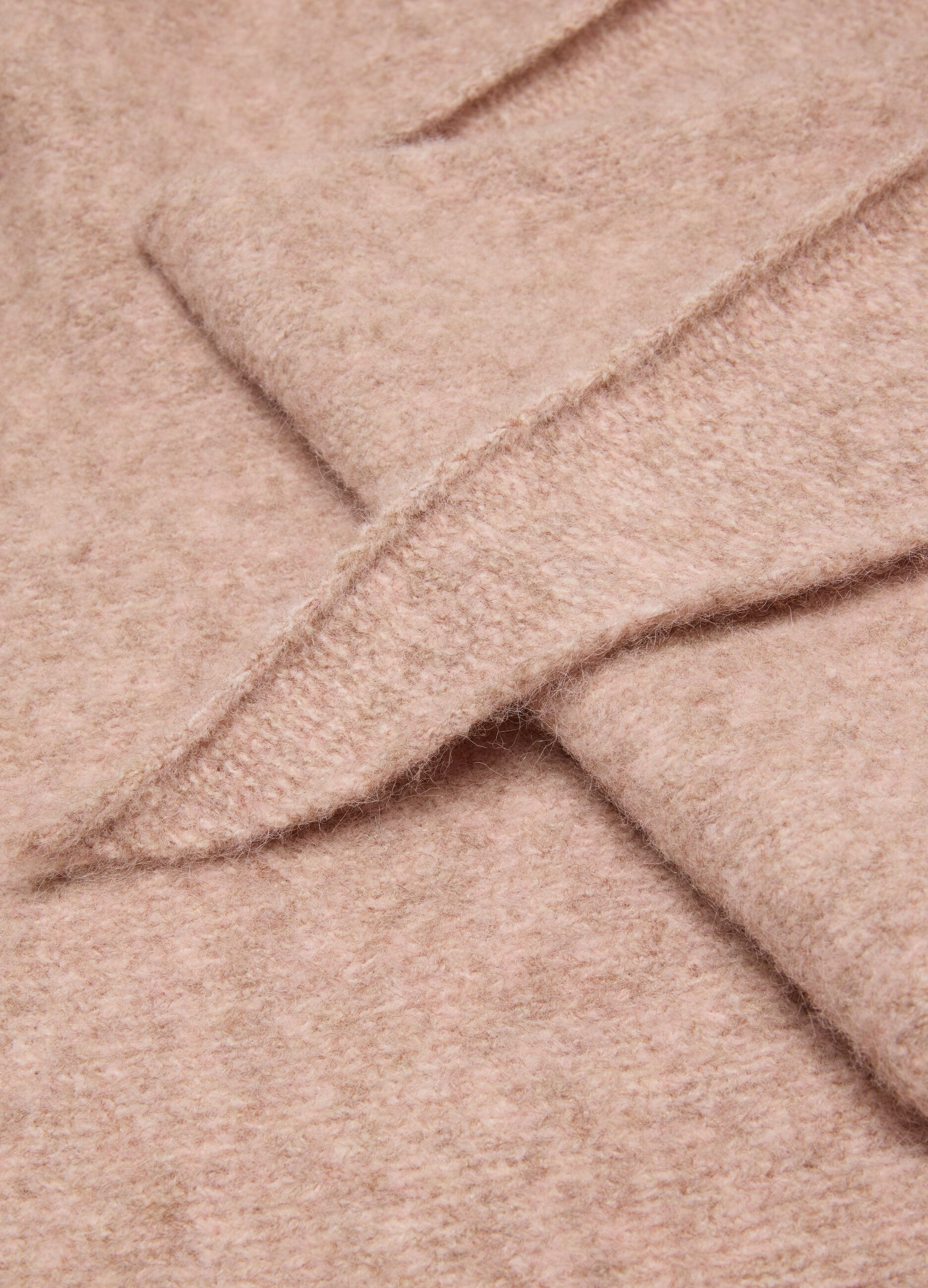 Pink stretch wool scarf