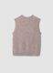 Pink alpaca and stretch wool crew-neck gilet_2