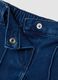 Jeans blu scuro wide leg in cotone elasticizzato_2