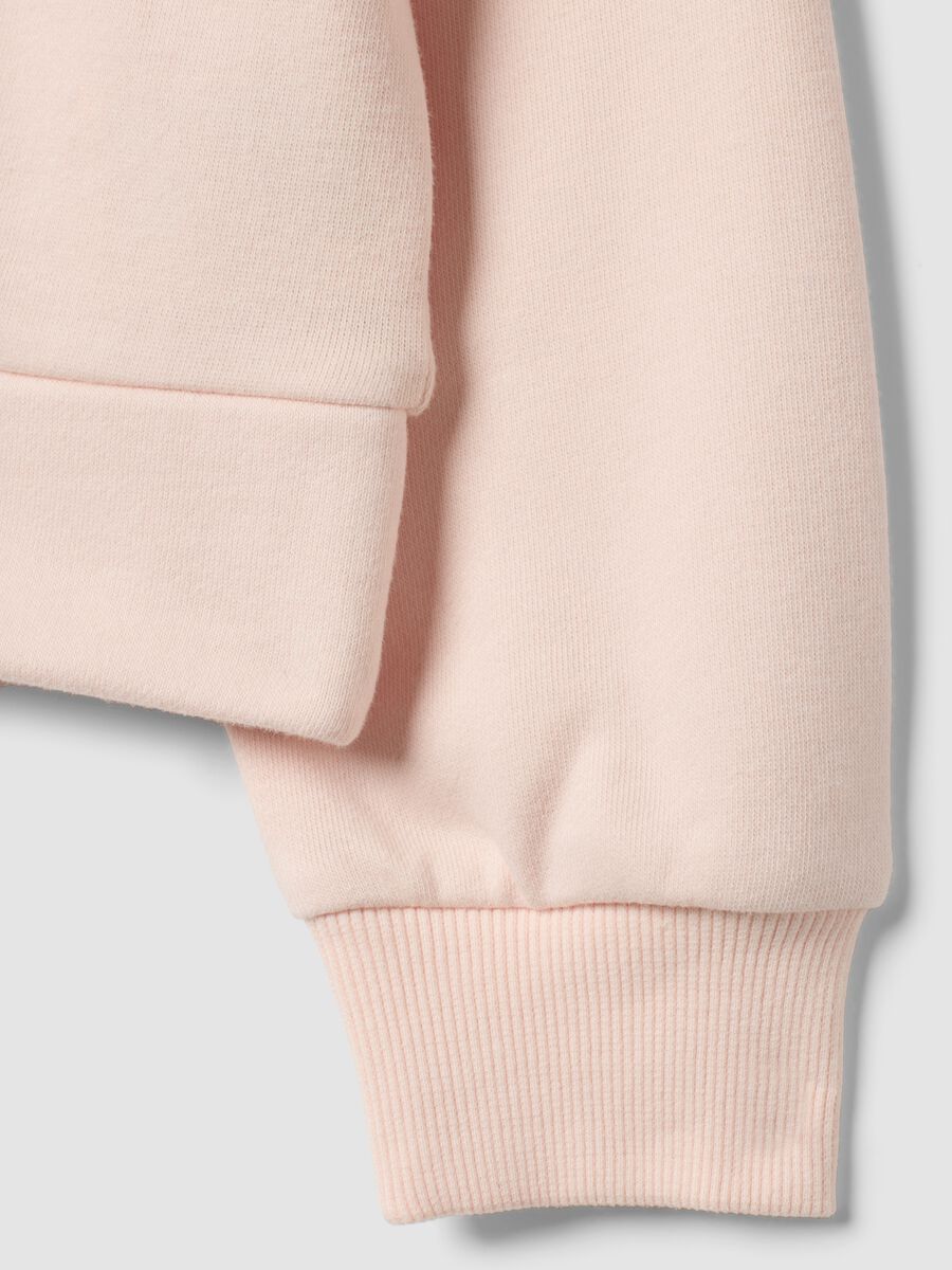 Pink cotton-blend crew-neck sweatshirt with heart_2