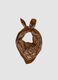 Brown wool-blend scarf with paisley print_0