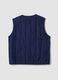 Blue gilet in a cotton, lyocell and viscose blend_6